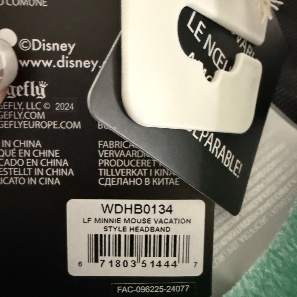 Disney Loungefly Minnie Mouse Vacation Pool Float Ears Headband NWT Tropical - Picture 3 of 4